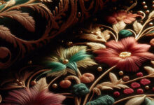 چطور گلدوزی را روی پارچه مخمل بچسبانیم؟