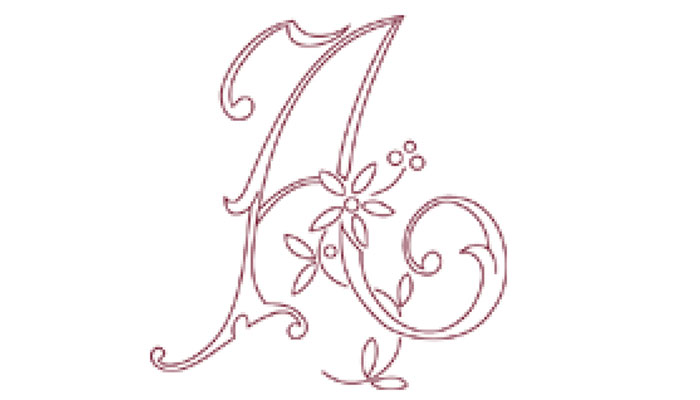 حروف گلدار انگلیسی