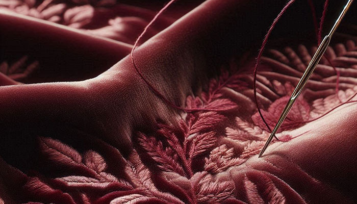 آشنایی با انواع پارچه مخمل و نکات مهم برای گلدوزی روی آن