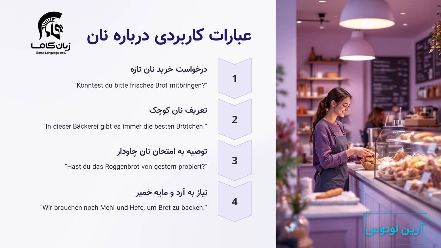 عبارت کاربردی نان در زبان آلمانی