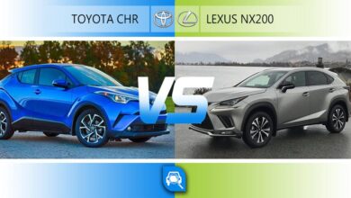 مقایسه تویوتا CHR هیبرید و لکسوس NX200 هیبرید