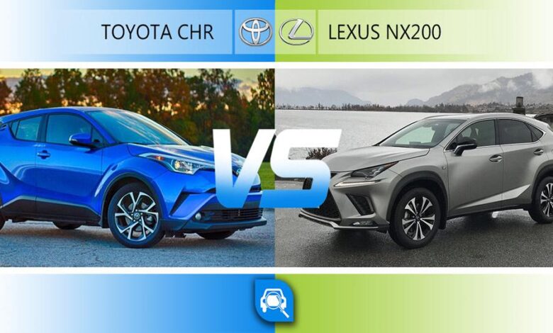 مقایسه تویوتا CHR هیبرید و لکسوس NX200 هیبرید