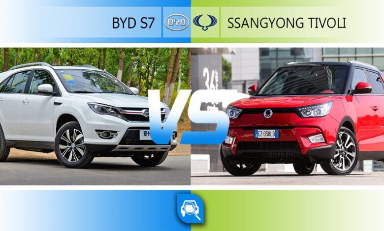 مقایسه سانگ یانگ تیوولی و بی وای دی s7