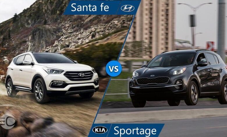 مقایسه سانتافه و اسپورتیج