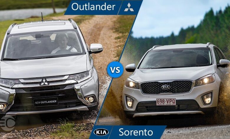 مقایسه کیا سورنتو و میتسوبیشی اوتلندر
