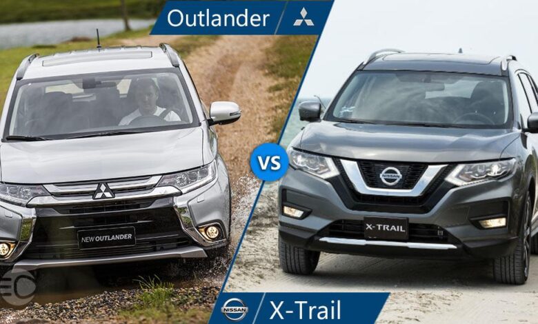 مقایسه نیسان ایکس تریل و میتسوبیشی اوتلندر PHEV