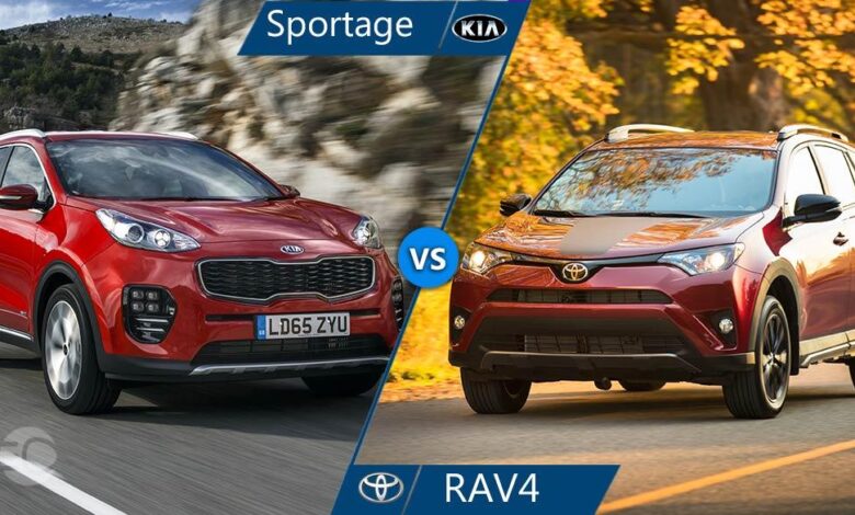 مقایسه تویوتا راو 4 و کیا اسپورتیج