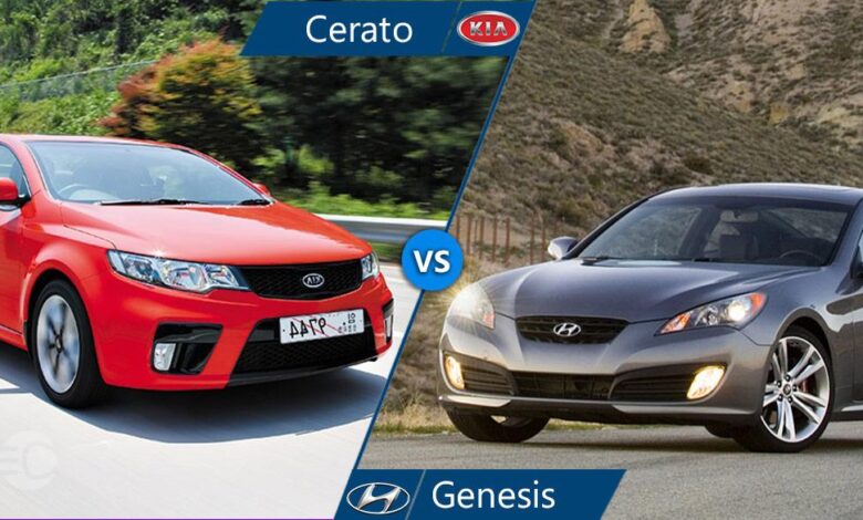 مقایسه کیا سراتو کوپه با هیوندای جنسیس کوپه