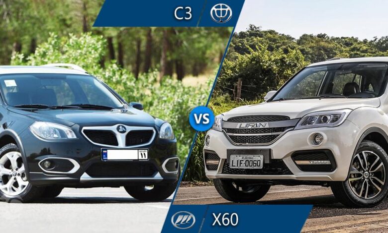 مقایسه برلیانس C3 کراس و لیفان X60