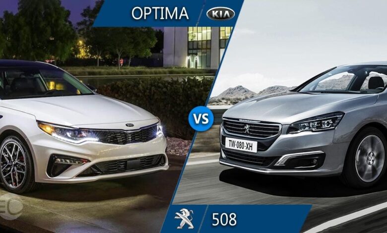 مقایسه پژو 508 و کیا اپتیما