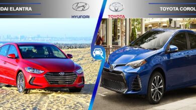مقایسه هیوندای النترا و تویوتا کرولا 2017