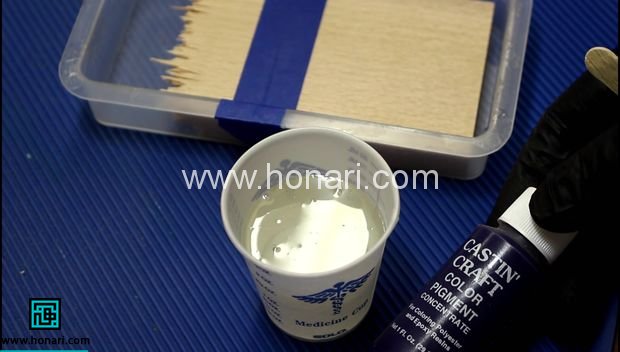 نحوه ساخت انگشتر رزین و چوب