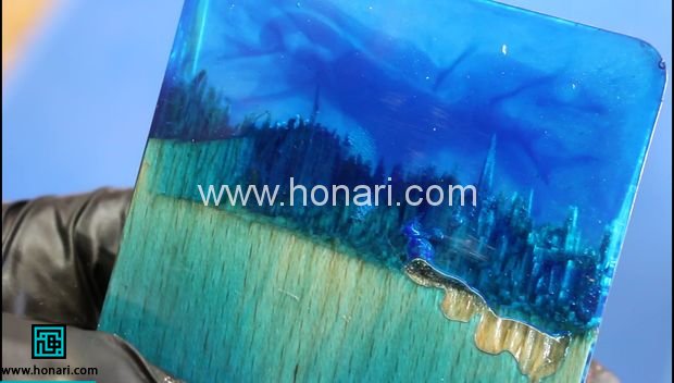 نحوه ساخت انگشتر رزین و چوب