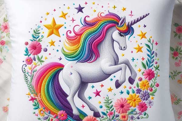 طرح خام گلدوزی گلدوزی اسب تک شاخ