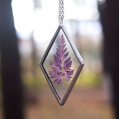 گردنبند رزینی لوزی