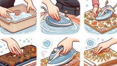 نحوه شستن و اتوکشی پارچه گلدوزی شده