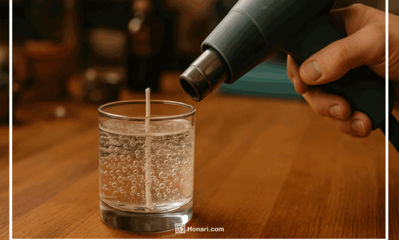 آموزش از بین بردن حباب پارافین ژله‌ای (+ ویدئو)