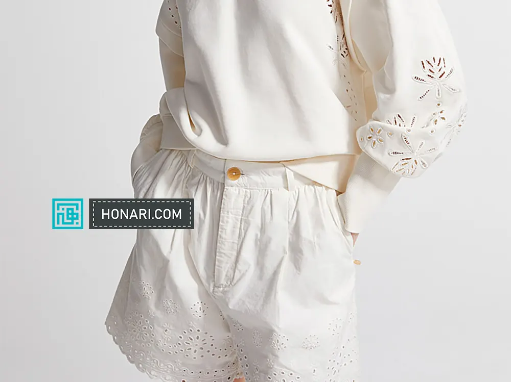 برودری دوزی روی مانتو