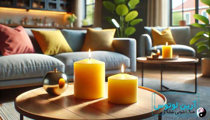 معنی رنگ شمع در فنگ شویی زرد و نارنجی
