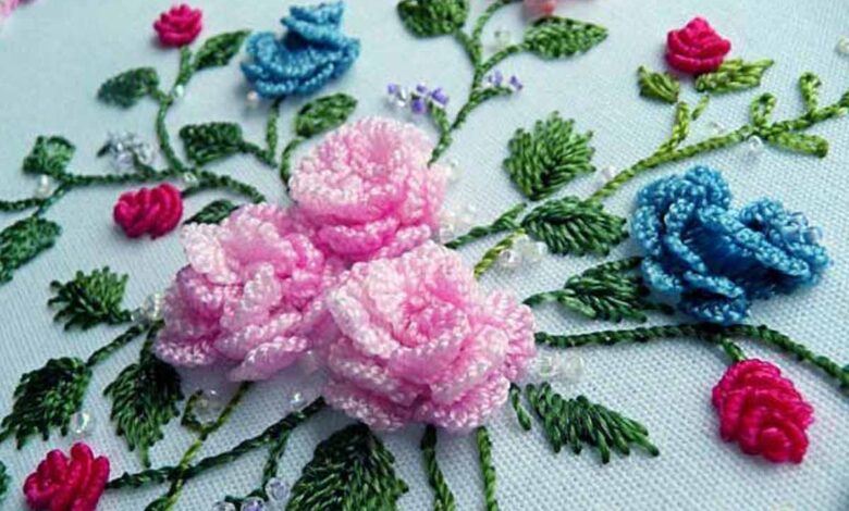 آموزش دوخت کاست در گلدوزی برزیلی