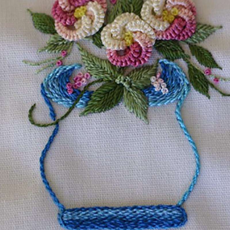 مراحل دوخت کاست در گلدوزی برزیلی