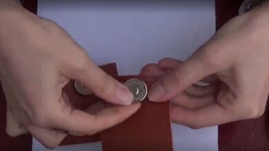 آموزش نصب دکمه آهنربایی در چرم دوزی