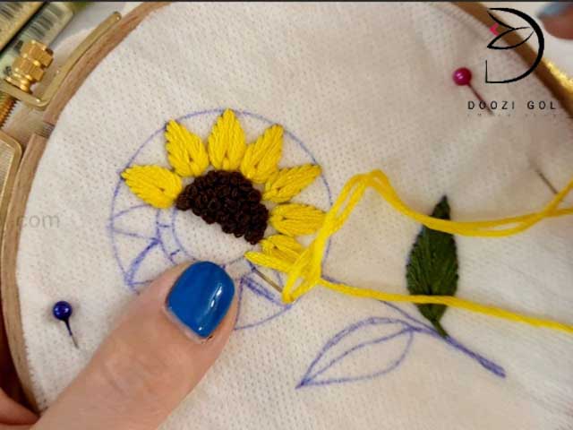 آموزش گلآرین لوتوس آفتاب گردان