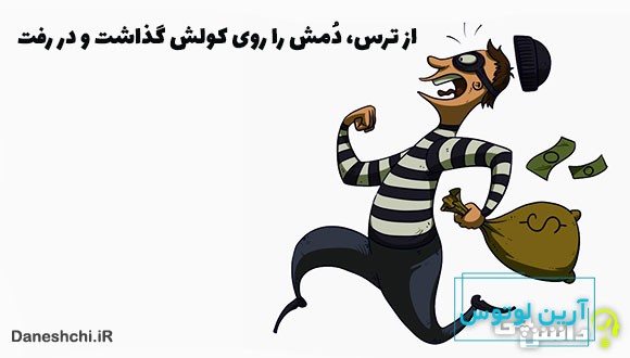 معنی دُمش را روی کولش گذاشت و در رفت چیست؟