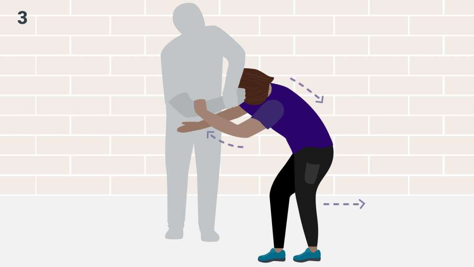 Escape an armbar choke hold