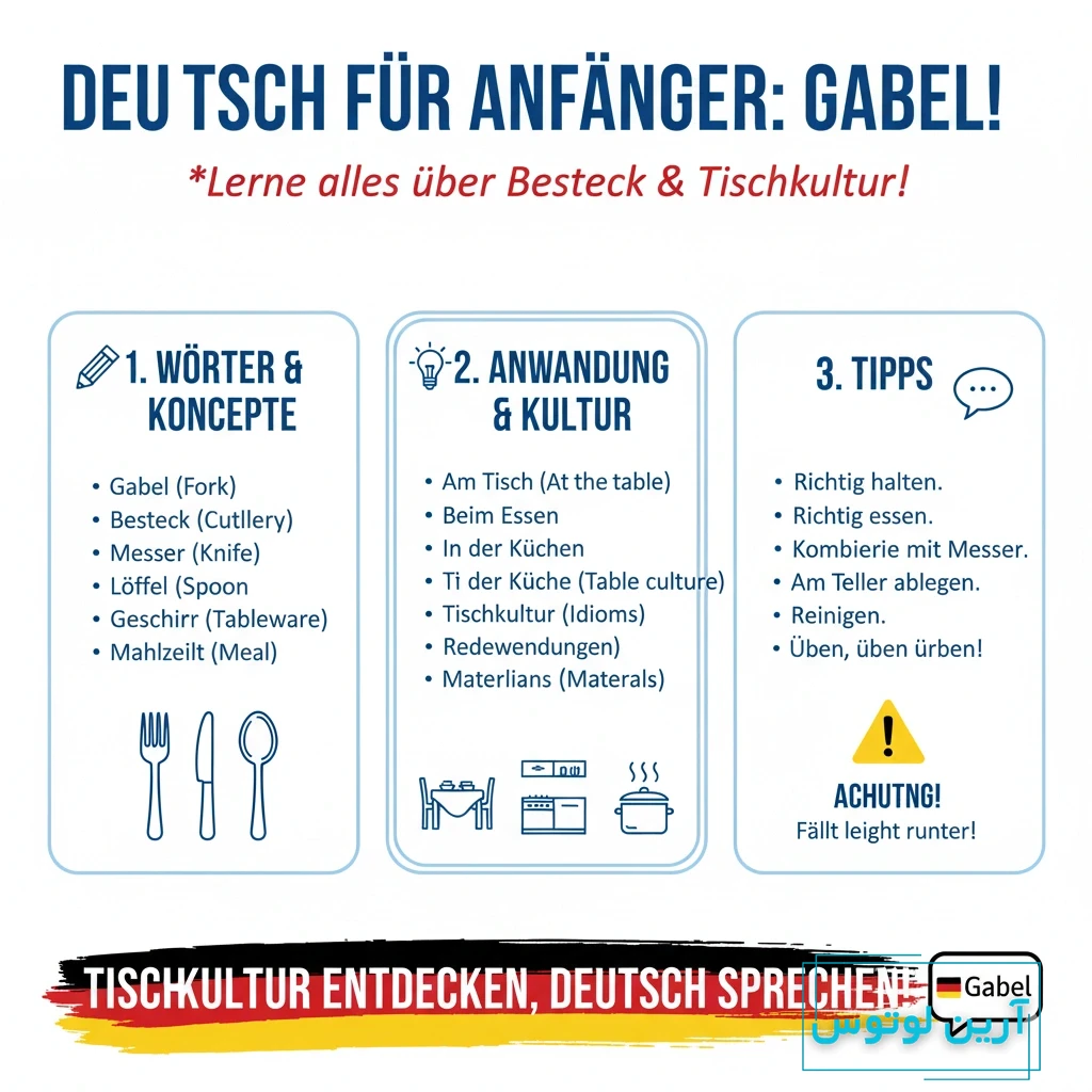 چنگال به آلمانی