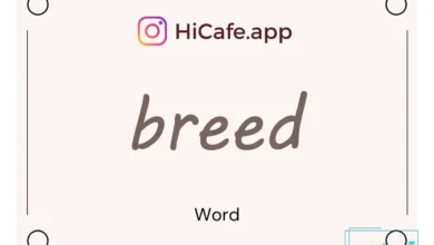 Meaning and usage of breed word