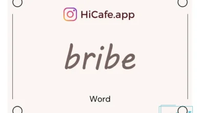 Meaning and usage of bribe word