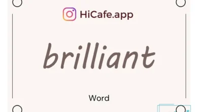 Meaning and usage of brilliant word
