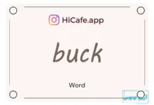 Meaning and usage of buck word