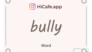 Meaning and usage of bully word