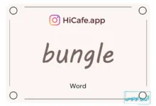 Meaning and usage of bungle word