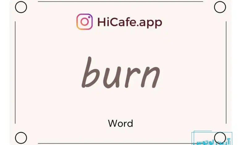 Meaning and usage of burn word
