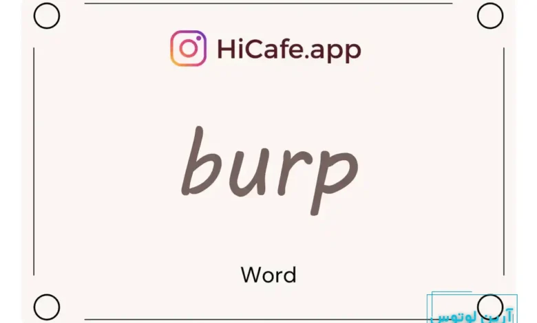 Meaning and usage of burp word