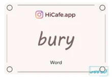 Meaning and usage of bury word
