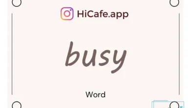 Meaning and usage of busy word