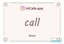 Meaning and usage of call word