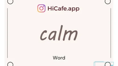 Meaning and usage of calm word