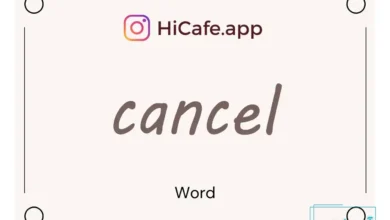 Meaning and usage of cancel word
