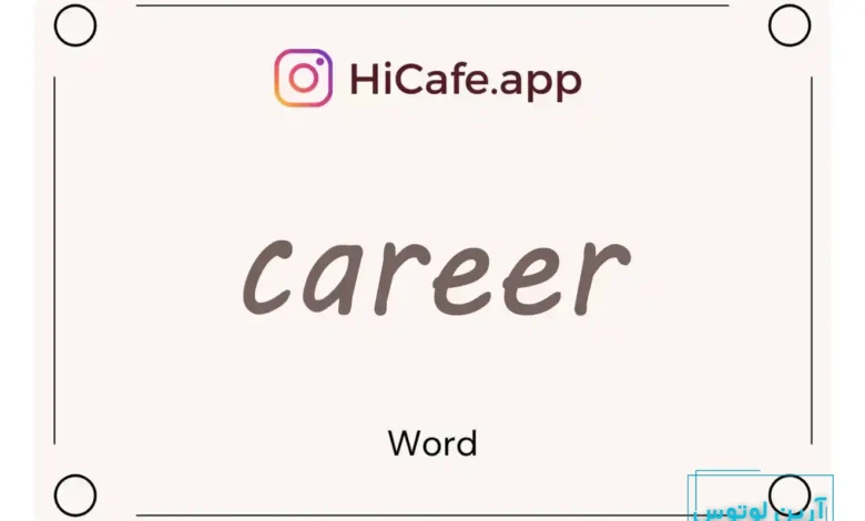 Meaning and usage of career word