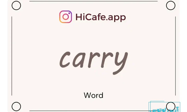 Meaning and usage of carry word