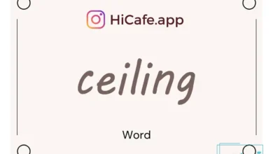 Meaning and usage of ceiling word
