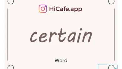 Meaning and usage of certain word