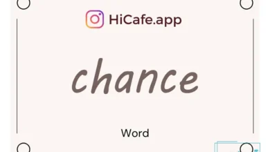Meaning and usage of chance word