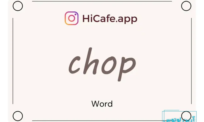 Meaning and usage of chop word