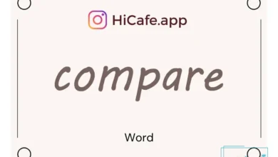 Meaning and usage of compare word